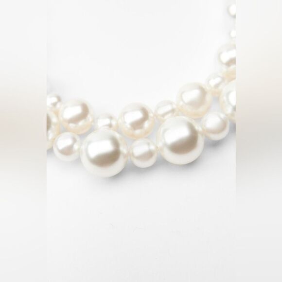 ZARA Pack of two necklaces with pearl appliqués. Lobster clasp closure.4736/051 - Picture 4 of 7